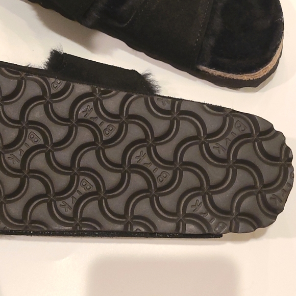 Birkenstock black Arizona genuine shearling lined sandal 37 or 40 - Picture 9 of 9